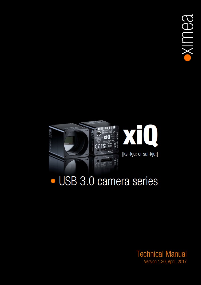 USB3 Vision camera manual USB 3.0 CMOSIS e2V ON Semiconductor Python 1300